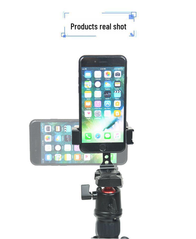Aluminum Alloy Non-Slip Phone Holder - Stable Clamping for Horizontal & Vertical Shooting Accessories