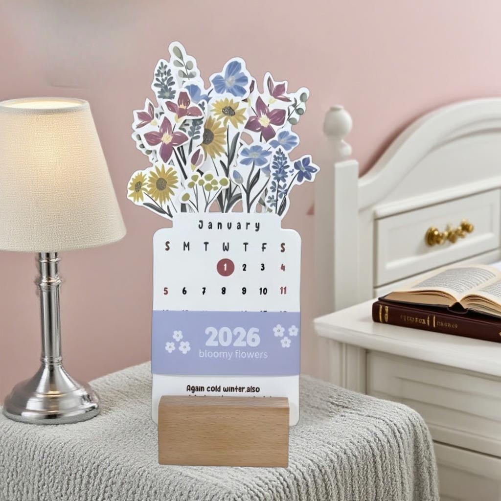 Ahşap Tabanlı Kağıt Çelenk, Çiçek Takvimi 2026