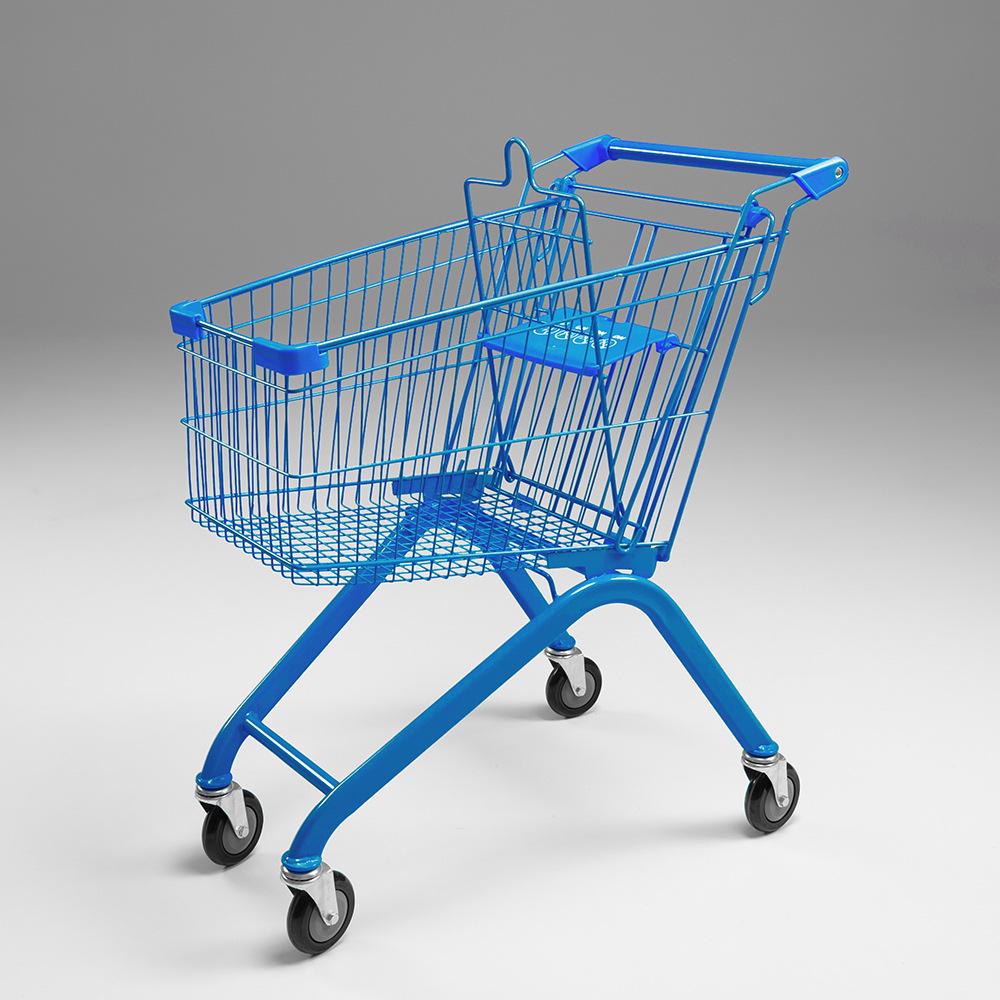 60L Pink Shopping Cart Trolley for Supermarkets, Malls, Warehouses, and Convenience Stores