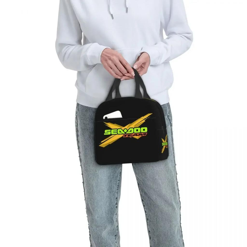 Sea Doo Team Rxt Brt Marine Isolierte Lunchtasche für Damen Büro Kühltasche Thermische Lebensmittelbox Tragbare Lunchboxen Behälter