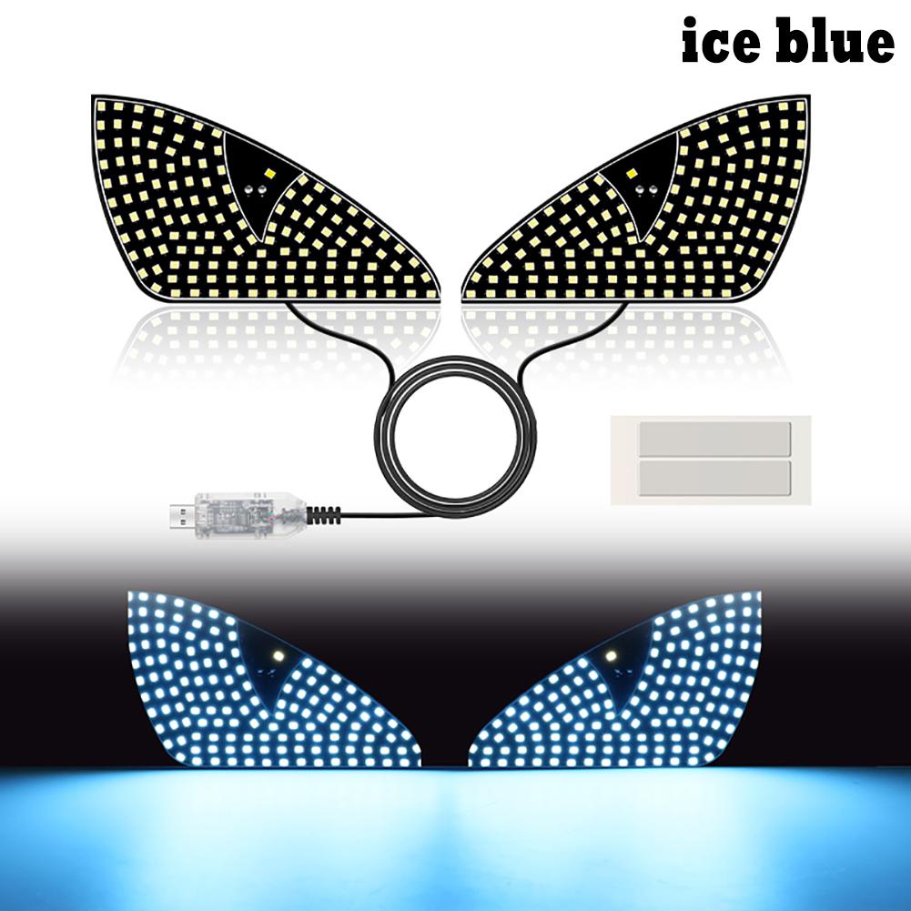 2Pcs Car LED Eyes Type Light Rear Window Warning Light Red Devil Eye Interior Atmosphere Light Auto Decoration Accessories