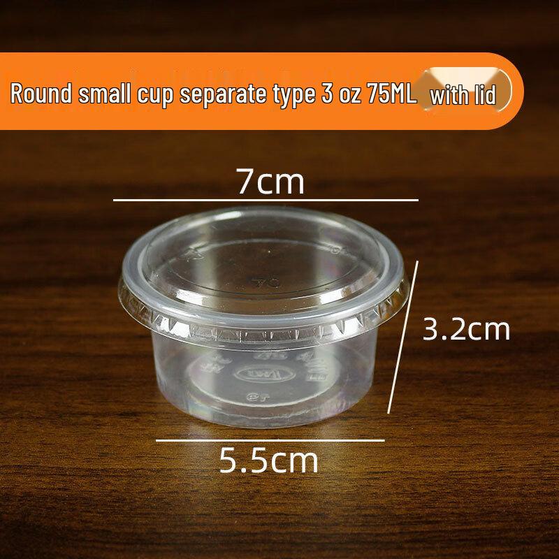 

Disposable Round Sauce Containers with Lids