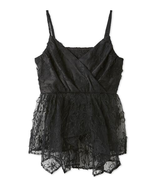 Lily Brown Sheer Tulle Peplum Top LWFT252094 DGRY Women's