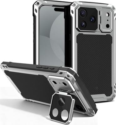 Dla iPhone Air 17 16 15 Plus 14 Pro Max Metalowe Magnetyczne Etui Osłona Aparatu Stojak Ochrona Ekranu Testowane na Upadek z 6 stóp Wytrzymały Zderzak