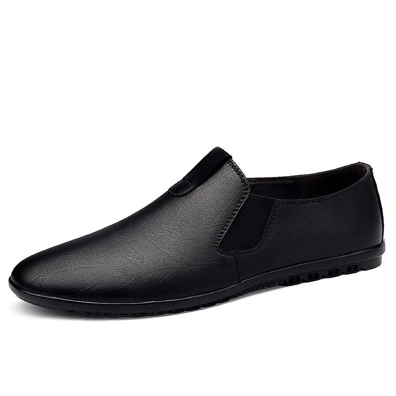 Men s Korean Style Summer Business Casual Low-Top Breathable Leather Shoes 38
