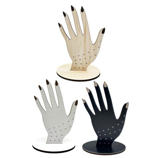 Handvorm Ringhouder, 2D Houten Sieraden Display Stand voor Ringen Ketting, Minimalistische Commode Decoratie, Decoratief Cadeau voor Vrouwen