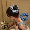 Large Denim Double Layered Hair Scrunchies With Lace for Girls and Women Elastic  Hair Bands Nordic Style Hair Accessories