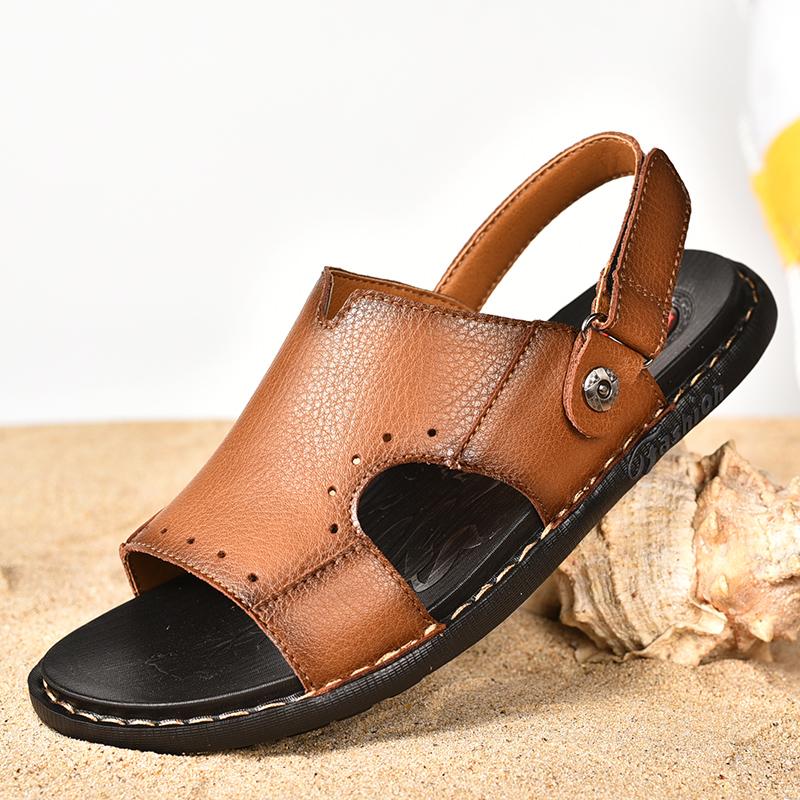 Hot selling Mens Beach Sandals Open Toe Non-slip Men Slippers Classic Fashionable and versatile outdoor travel walking sandals