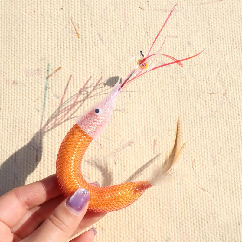 

Сменная головка для кошачьей дразнилки, кошачья игрушка, перо, колокольчик, интерактивная игрушка для котенка, милая игрушка для кошки в виде креветки, аксессуары