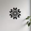 Tribal Flower Metal Wall Art Exotic Rust Resistant Iron Decor for Bedroom Garden Fence New Year Easter Gift Unique Cultural Farmhouse Hanging Ornament