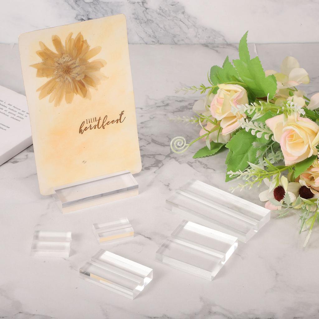 5/10/20pcs Place Card Holder Acrylic Table Sign Holder Table Number Holders Name Card Stands for Photo Menu Display Clear