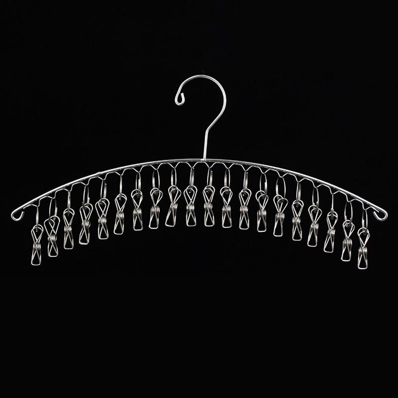 

Вешалка для сушки одежды из нержавеющей стали, толстая, в форме дуги, ветрозащитная, для носков, полотенец, бюстгальтеров