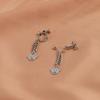 925 Sterling Silver Bear Chain Stud Earrings for Women - Korean Style, Simple & Sweet Niche Design 