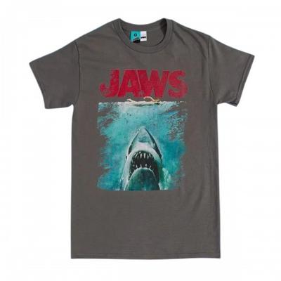 Jaws Unisex Adult Movie Poster Distressed T-Shirt