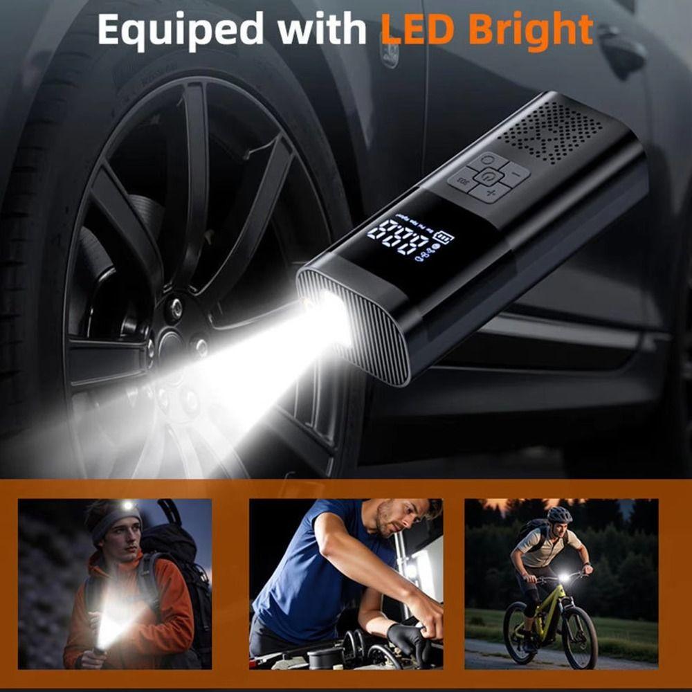 Digital Display Car Air Pump Wireless Design Portable Air Compressor Tire Inflator  Car Tires