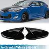 1Pair Side Mirror Cover Rear View Mirror Cover Trim For Hyundai Veloster 2012 2013 2014 2015 2016 2017 Gloss Black