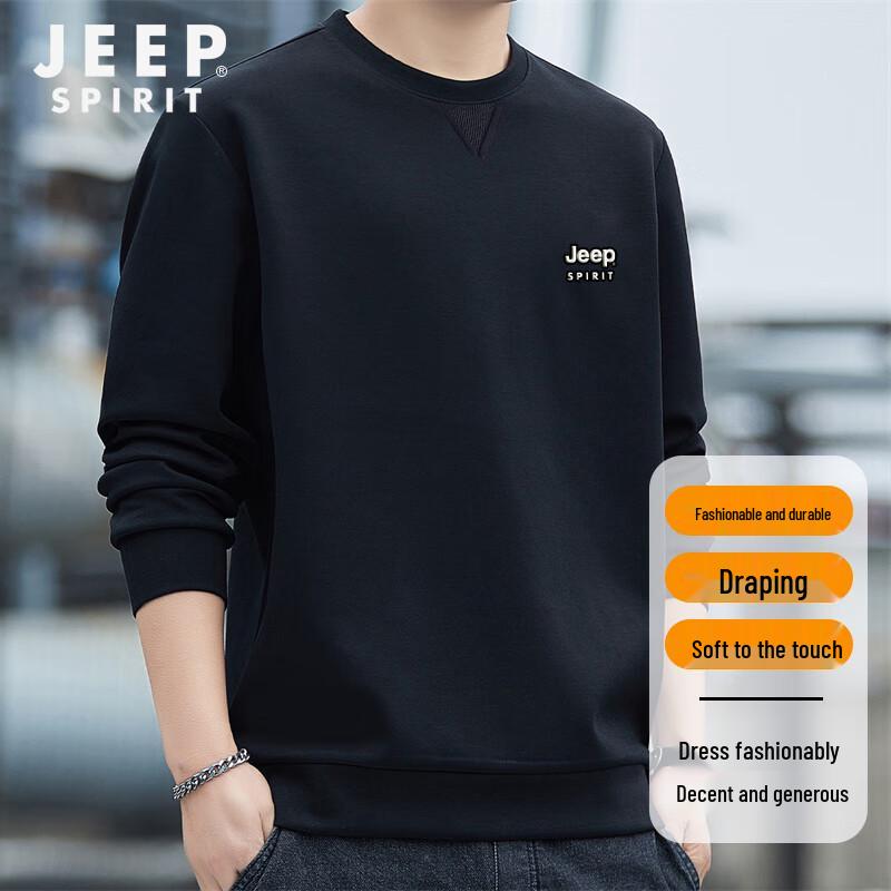 

JEEP SPIRIT Men s Casual Round Neck Long Sleeve Sweatshirt XL