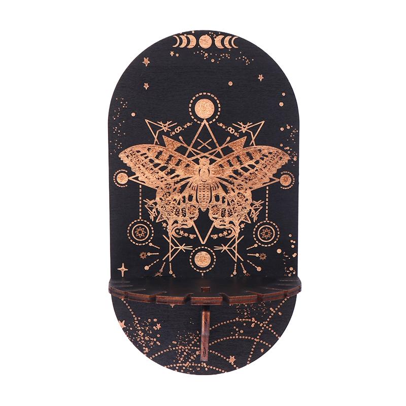 

Настенная подставка-полка с резным узором, домашний подсвечник, подставка для поделок, подставка в стиле бохо, подвесная подставка