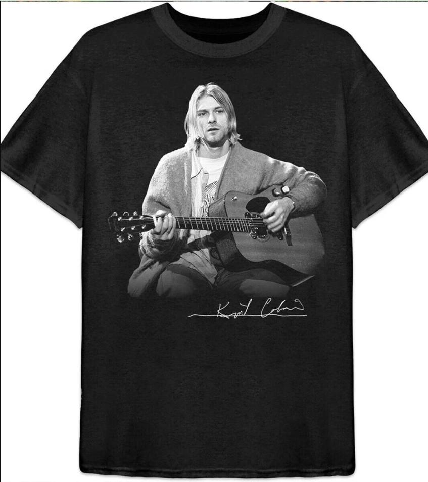 Kurt Cobain Nirvana signature T-shirt size S-5XL S