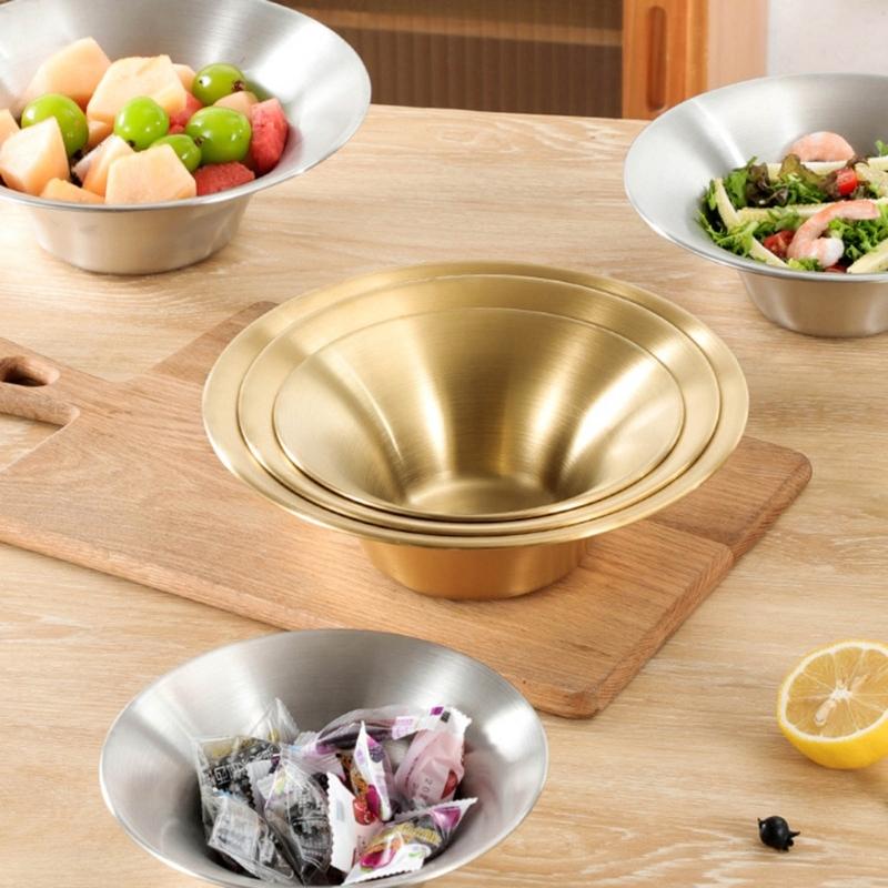 Stainless Steels Bowl Antiscalding Mixing Salad Bowl Noodles Pot Kitchen Serving Bowl for Restaurant Home Part Enduring