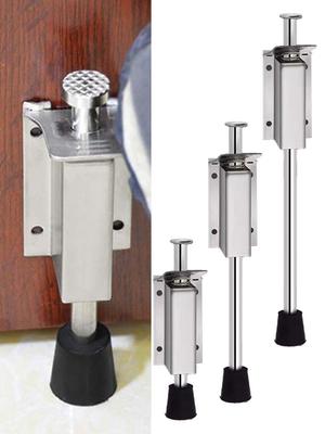 Stainles Steel Foot Pedal Door Stopper Foot Pedal Door Top Stopper Holder Floor Limiter With Rubber Door Support Swing Stopper