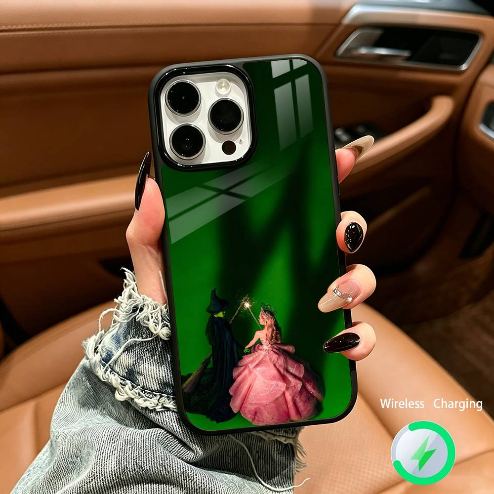 Wicked Musical Green And Pink Phone Case For IPhone17 16 15 14 13 12 11 Pro Max 16/15/14Plus Wireless Charger Cover Funda