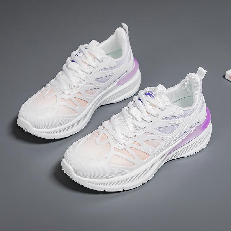 

Summer New Women s Sports Shoes Fashion Platform Running Sneakers Fashion All-Match Breathable Mesh Womens Tennis Trainers Mujer 35 пурпурный розовый