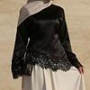 Rundhals Damen Schnür-Oberteile Taillenbetonierender Schlanker Gürtel-Bluse Spitzen-Patchwork Langes Hemd Sommer