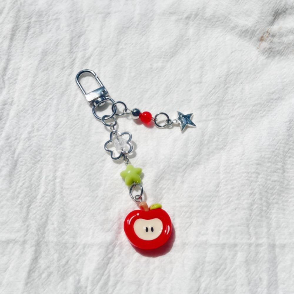 Crystal Beaded Elegant Phone Charm Anti Loss Rope Fruit Pendant Colorful Phone Lanyard  Women Girls