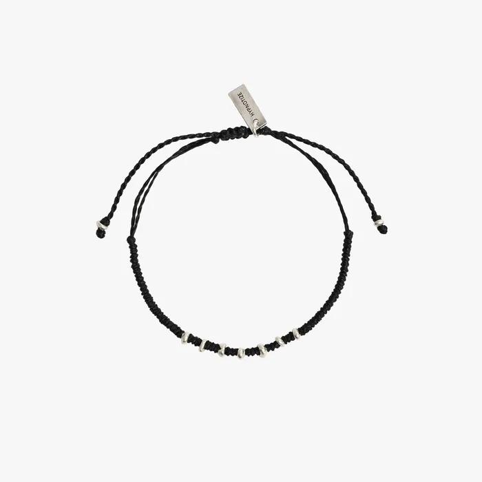 KAREN SILVER MACRAME BRACELET [black/RED/LIGHT GREEN/BROWN]