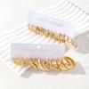 European and American popular metal creative exaggerated pearl earrings pearl twist atmospheric earrings set 11 pairs