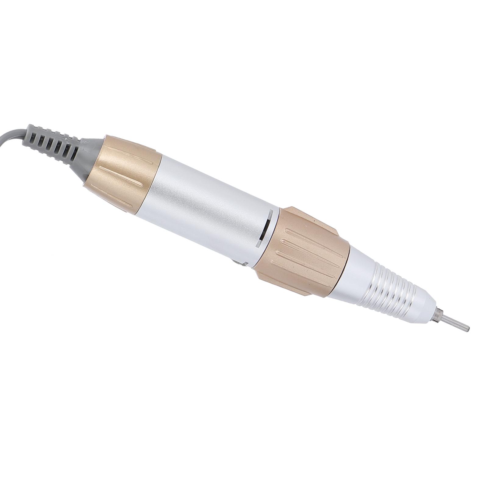 

Electric Nail Drill Machine Handle Low Noise Low Heat Nail Drill Accessory Golden