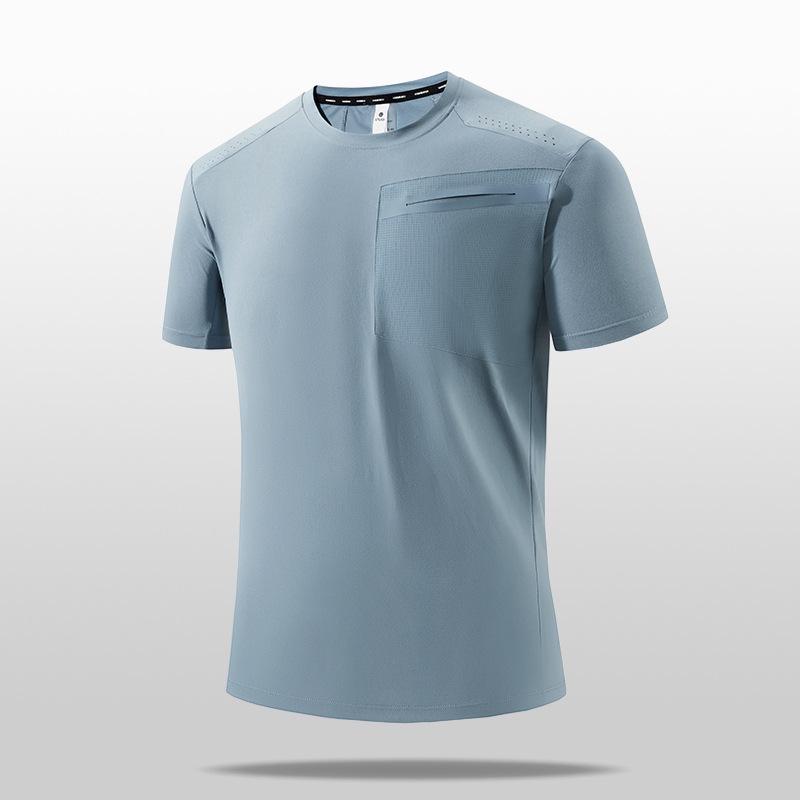 Men's Quick-Dry Breathable Fitness T-Shirt - Short Sleeve for Running & Exercise