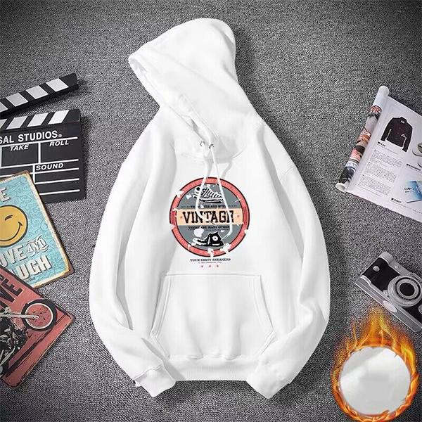 Men's Winter Padded Hooded Sweater Couple Models Thickened Sports Tops