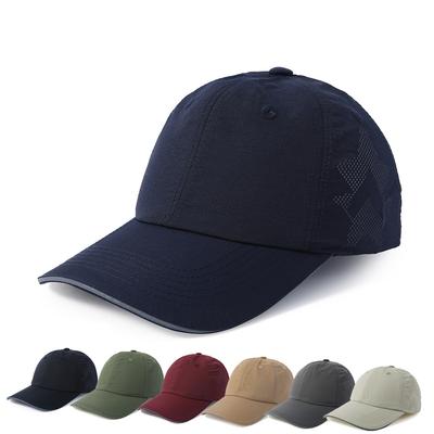 Summer Quick-Drying Baseball Cap Mesh Breathable Cap Middle-Aged Sun Hat Riding Mesh Cap Men Big Brim Cap