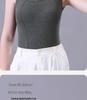 Women's Fleece-Lined Sleeveless Vest with Chest Pads - Seamless Slimming Base Layer for Autumn/Winter