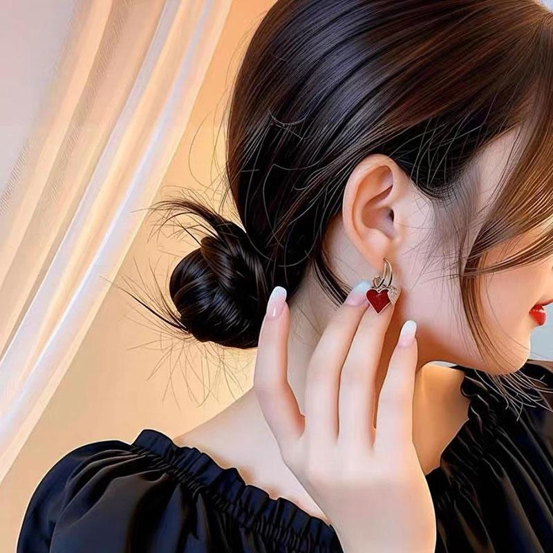 Vintage Hohl Zirkon Herz Ohrringe für Damen Strass Gold Farbe Herz Tropfen Ohrring Luxus Hochzeit Paar Schmuck Geschenke