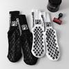 Men's Anti-slip Sports Socks: Nylon Dotted for Football, Running, Fitness, and Yoga.