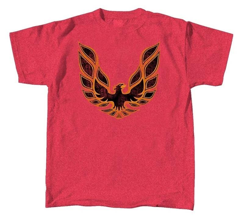 Pontiac Firebird Logo T Shirt Phoenix New Tee Heather Red American Muscle 2XL