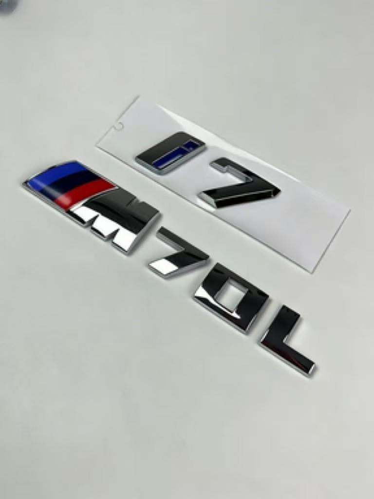 Car Rear Tailgate Letter Badge Sticker, Trunk Emblem Decal Auto Exterior Decor Styling Accessories Fit for BMW IX3 I4 I7 M50 M60 yf2