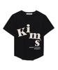 Kimseupeulesikoteunmakes Mesh Alpha Applique T-Shirt Black