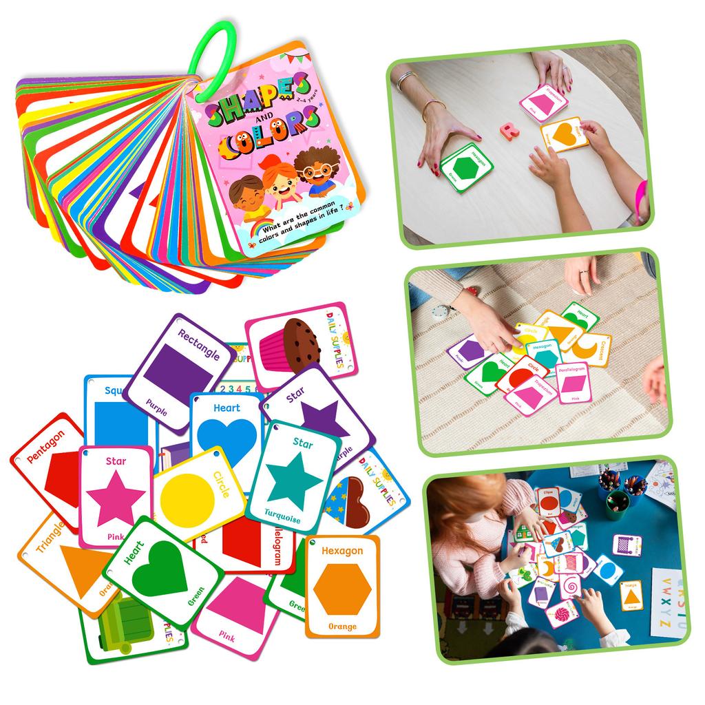 49 Colorful Color Cognitive Cards Baby Educational Parent-Child Interactive Education Cards