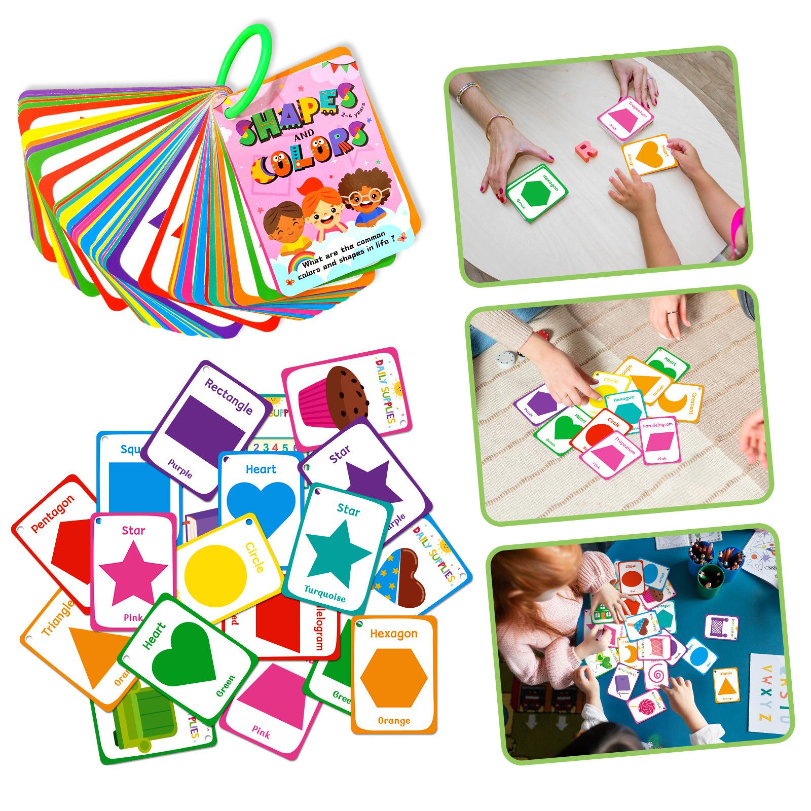 

49 Colorful Color Cognitive Cards Baby Educational Parent-Child Interactive Education Cards