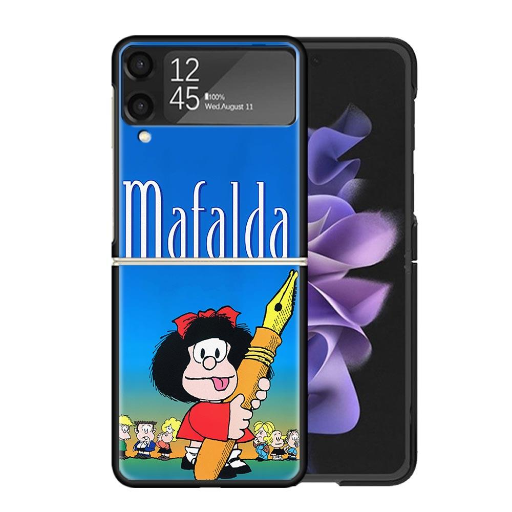 

Mafalda Cartoon Cases For Samsung Galaxy Z Flip 4 5 6 7 3 Z Flip7 Flip6 Flip4 Flip5 Flip3 5G Hard Shockproof Fundas Cover Galaxy Samsung Z Flip 5