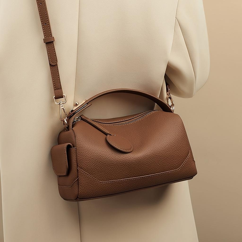 1pc Women's Leather Wallet Handbag, Made Of Soft Leather, Suitable For Mobile Phones