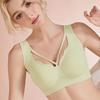 Große Größe Dessous Damen Nahtloser BH Anti-Hänge Sammelbrüste Bequemer BH im Westenstil