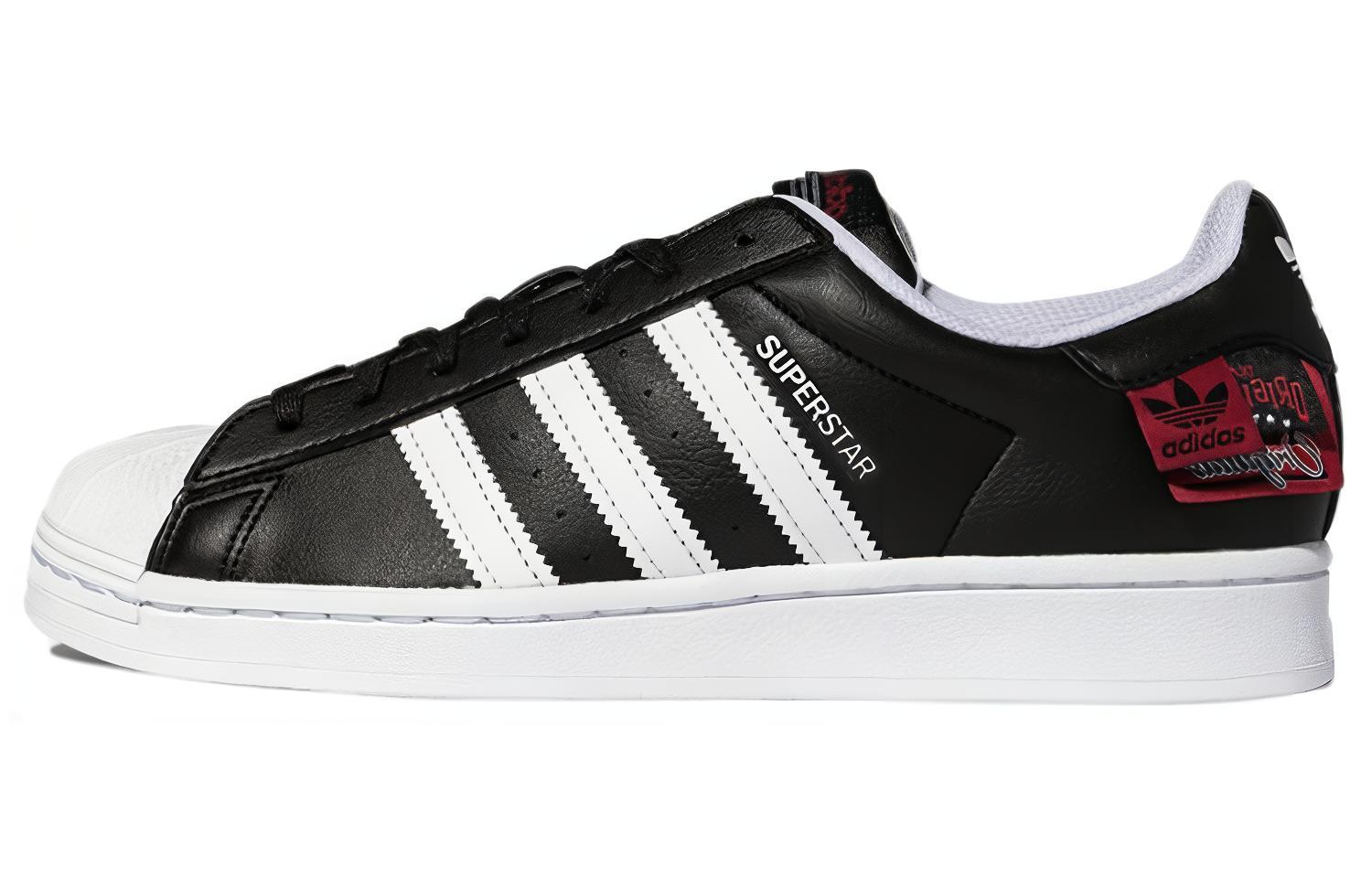 Adidas Originals Superstar  Black White Red  HQ6456 36