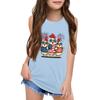Girls  Kids Summer Crewneck Sleeveless Shirts Tank Tops