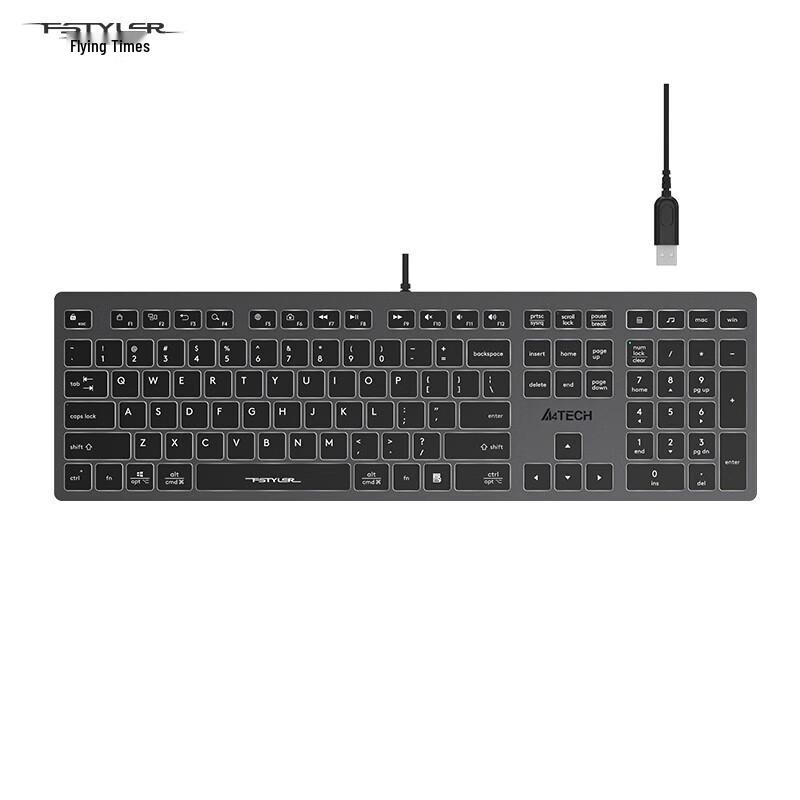 A4TECH FX60H Ultra-thin Backlit Wired Keyboard