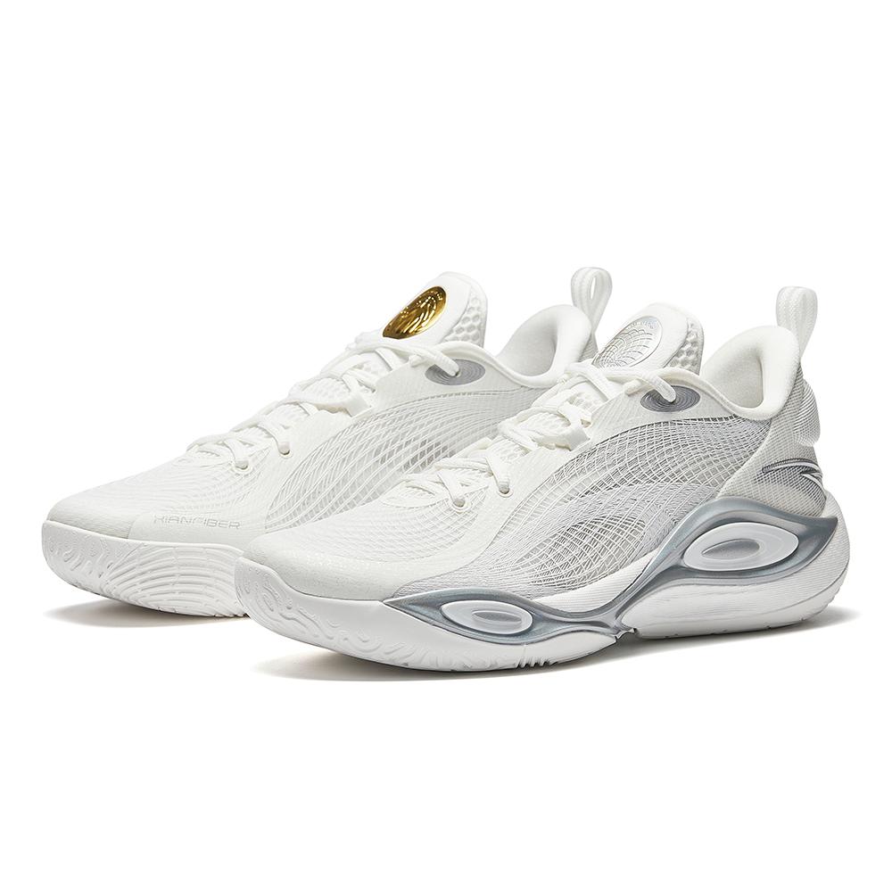 New Anta Cushioning Slip Resistant Low Top Basketball Shoes Men's Papyrus White 912521109-1